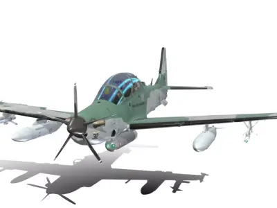 EMB 314 SUPER TUCANO BR Low-poly 3D model