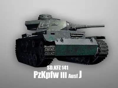 PzKpfw III - Panzer 3 - Ausf J Blender 3D Models 3D model