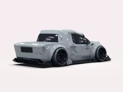 Night City Vehicle Pickup Truck 3D model