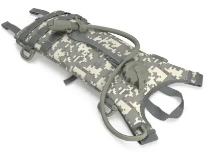 Military Hydration Backpack Carrier Lying 3D model