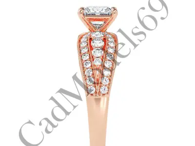 Engagement Ring47 3DM Model with 28 IMAGES and 7 VIDEOS 3D print model