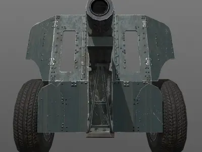 M48 Artillery Low-poly 3D model