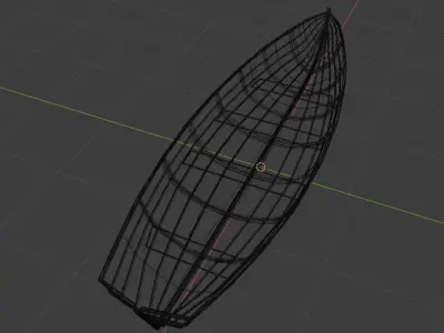 Row boat 3D model