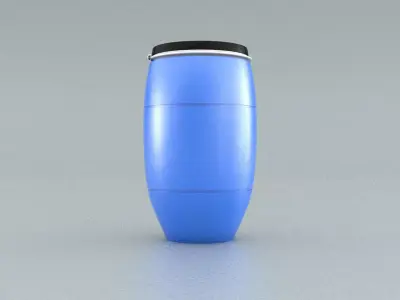 laos Game Plastic Barrel Low-poly 3D model