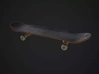 Skateboard GameReady PBR Prop Unity or Unreal Engine Low-poly 3D model