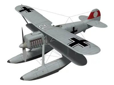 Heinkel He-51 3D model purchase