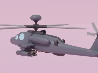 Boeing AH-64 Apache Helicopter 3D model purchase