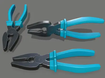 nippers pliers Low-poly 3D model order