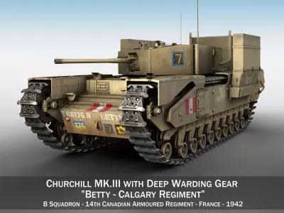 Churchill MK III - Betty 3D model