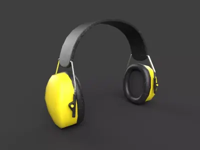 Ear muffs - Noise protection Low-poly 3D model
