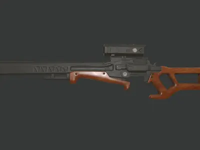 Rifle Low-poly 3D model shop