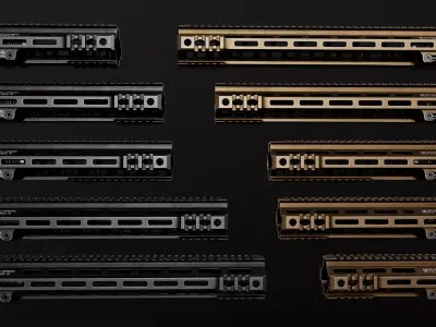 Geissele Super Modular Rail MK4 MLOK AR15 Handguard Low-poly 3D model
