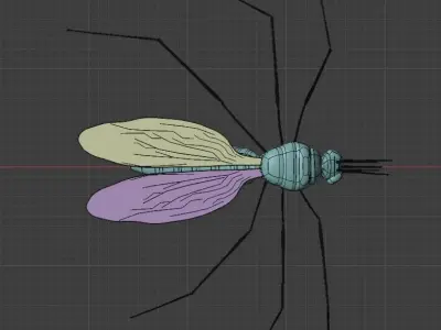 Mosquito Low-poly 3D model