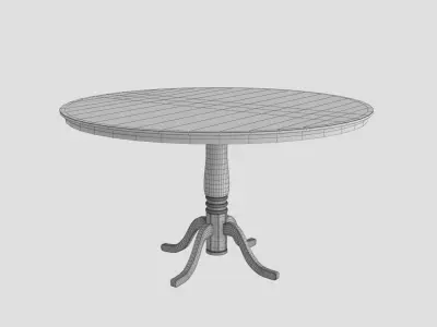 Table - Poker - Classic Low-poly 3D model