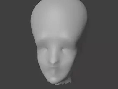 Alien Head Base Mesh Free 3D model