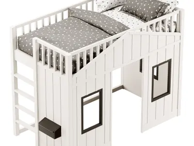 Modern Farmhouse Loft 3D model