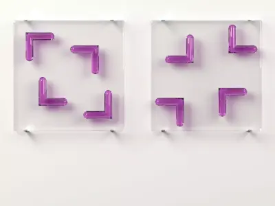 Wall Glass Blocks - Decorative Frame - Arrows - Part 6 3D model