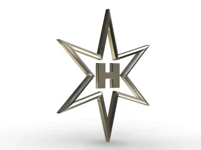 Henschel logo 3D model by 3dlogoman