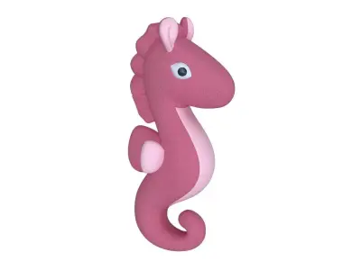 Seahorse plushie toy 3D model
