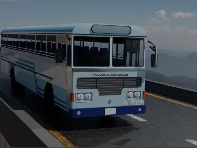 Ashok Leyland Viking Bus 3D model with interior  3D model purchase