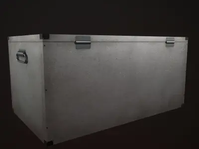 Metal box Low-poly 3D model buy