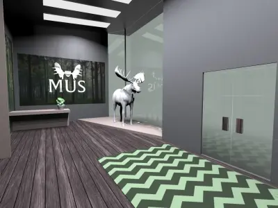 Popup Store Base Free low-poly 3D model