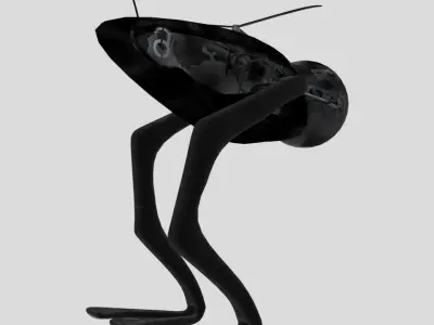 Sci-fi Drone Rigged and Animated 3D model