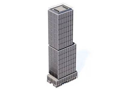 50 Hudson Yards Building Low-poly 3D model