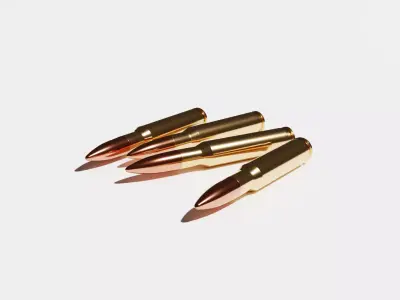 Bullets 3D gold 3D model