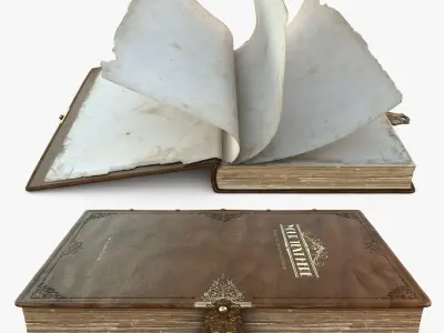 Book Collection Rigged And Animated 3D model