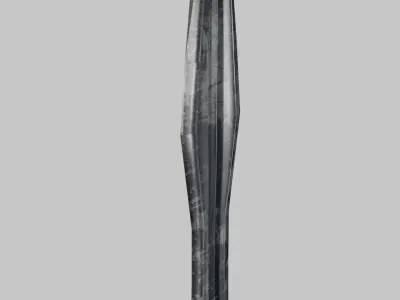 straight classic Germanic sword 3D model