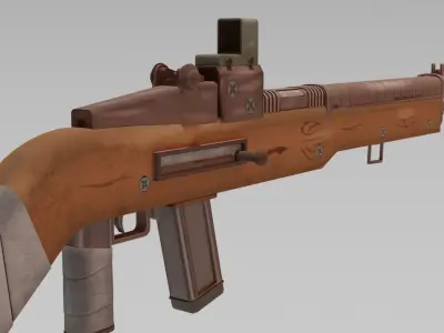 stylized weapon Low-poly 3D model