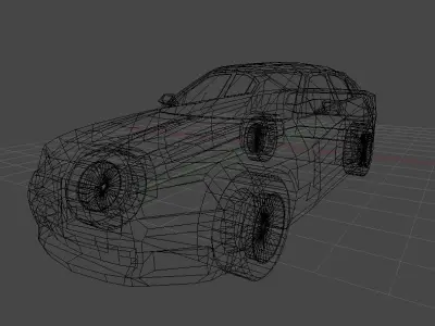 2011 Dodge Charger RT Low Poly Low-poly 3D model