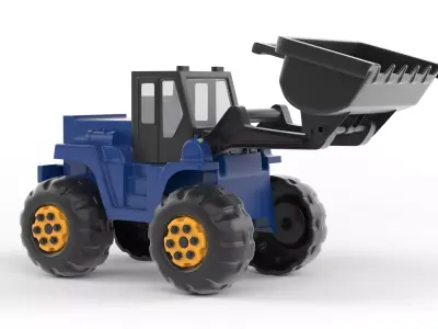 Toy Bulldozer 3D model by javidan