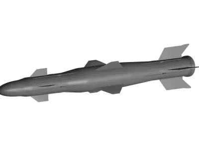 Rocket missile 3D model purchase