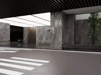 Indoor parking 3D model