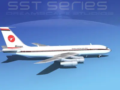 Boeing 707-320 SS Bangledesh 3D model