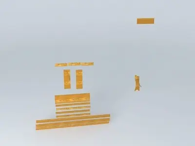 Deck Bench Parts Free 3D model