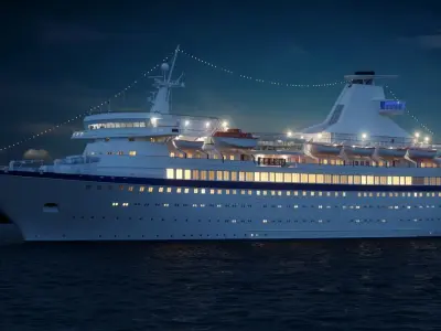 Vintage Cruiseship High-Detail 3D model