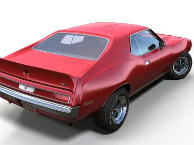 American muscle cars PBR 3D model