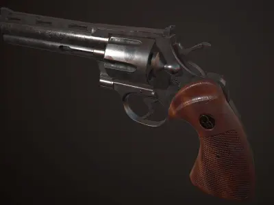 Colt Python Low-poly 3D model purchase