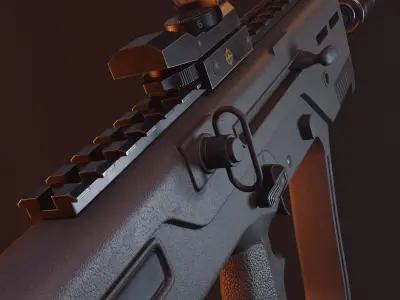 TAR 21 inspired rifle Low-poly 3D model
