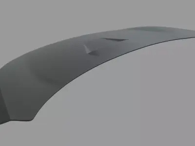 Car Bonnet Honda Civic Type R 2020 Low-poly 3D model