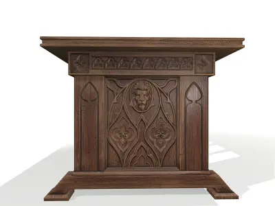 Gothic Table Low-poly 3D model