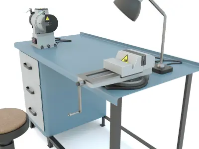 Workbench and garage tools 5 Items - Collection 1 3D model