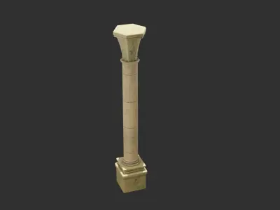 Stylized Columns Low-poly 3D model