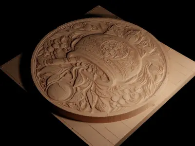 Cauldron CNC 3d Print High Relief Sand Casting 3D print model