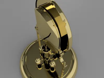Clock gold 3D model