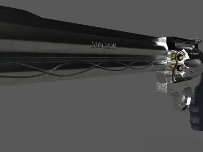  Magnum 500 Custom Low-poly 3D model