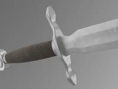 Medieval Simple Sword Free low-poly 3D model